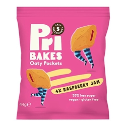 Pri Bakes Oaty Pockets, Raspberry Jam 44g [Pack of 12]