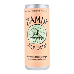 Jamu Wild Water Natural Sparkling Blood Orange with gut friendly fibre & botanicals 250ml [Pack of 12]