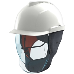 Msa V-Gard 950 Class 2 Electrician Safety Helmet With Face Shield White 