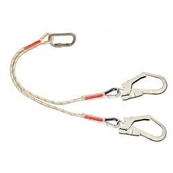 3M Protecta Twin Leg Rope Restraint Lanyard 1.3 Meter White 1.3M