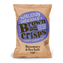 Brown Bag Crisps Rosemary and Sea Salt 150g [Pack of 10]