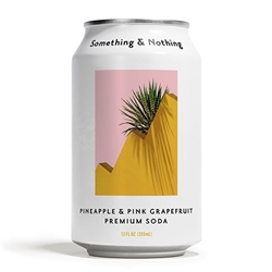 Something & Nothing Pineapple & Pink Grapefruit Premium Soda Can 330ml [Pack of 12]