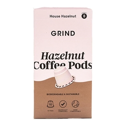 Grind Coffee Pods Home Compostable Hazelnut Blend 90g [Pack of 100]