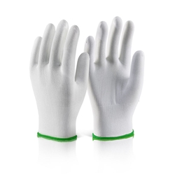 Polyester Knitted Liner Glove White Lge (Size 9)