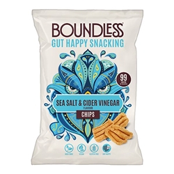 Boundless Sea Salt and Cider Vinegar Activated Chips, Sharing Bag 80g [Pack of 10]