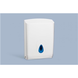 Esfina C-Fold Plastic Paper Towel Wall Dispenser White 