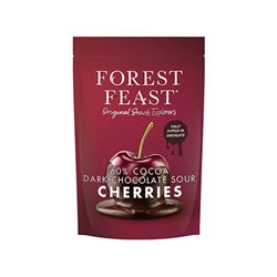 Forest Feast Belgian Dark Chocolate Sour Cherries 120g [Pack of 6]