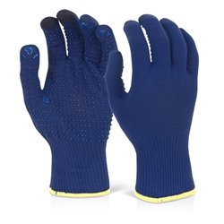 Beeswift Touch Screen Knitted Gloves Blue L