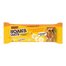 SOAK'd OATS Peanut Butter & Banana Oat Bar 42g [Pack of 16]