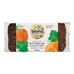 Biona Organic Rye Bread Pumpkin Seed 500g [Pack of 7]