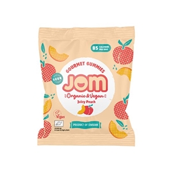 JOM Snack Packs Organic Sour Juicy Peach Gummies 25g [Pack of 15]