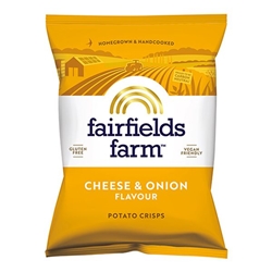 Fairfields Farm Crisps Cheese & Onion Crisps 40g [Pack of 36]
