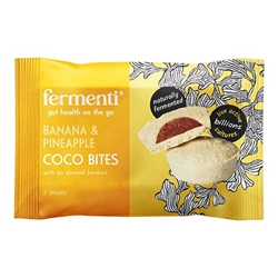 Fermenti Banana & Pineapple Coco Bites with almond fondant 12g [Pack of 15]