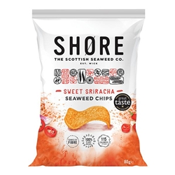 Shore Seaweed Chips - Sweet Sirarcha 80g [Pack of 12]