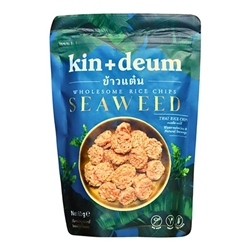 Kin & Deum Seaweed Rice Chips 60 g [Pack of 12]