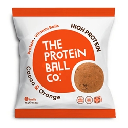 The Protein Ball Co - Cacao & Orange Protein Ball 45g Bag [Pack of 10]