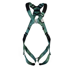 Msa Standard V-Form Back/Chest D-Ring Qwik-Fit Harness  Green Standard