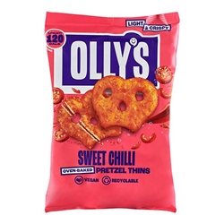 Olly's Pretzel Thins - Thai Sweet Chilli 140g [Pack of 7]