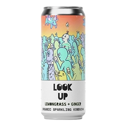 Counter Culture Look Up Lemongrass & Ginger Organic Kombucha Soda 330ml [Pack of 12]