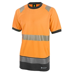 Beeswift Deltic Hi-Vis Two-Tone Short Sleeve T-Shirt Orange / Black Xl