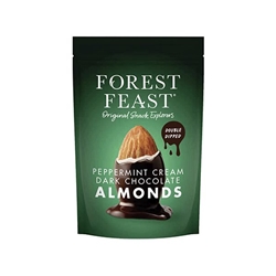 Forest Feast Dark Chocolate Peppermint Cream Almonds 120g [Pack of 8]