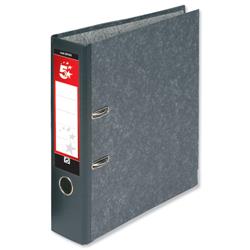 5 Star Office Lever Arch File 70mm Foolscap Cloudy Grey [Pack 10]