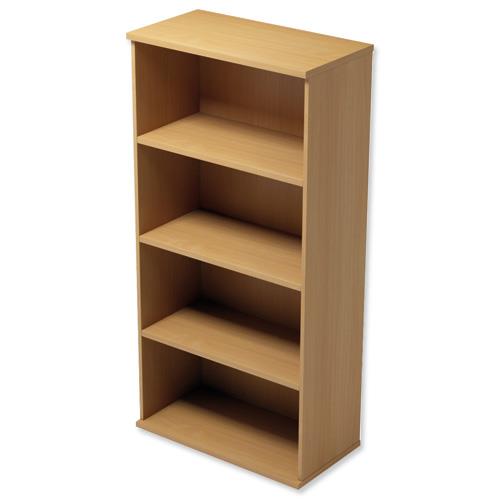 Trexus Medium Tall Bookcase with Adjustable Shelves and Floorleveller
