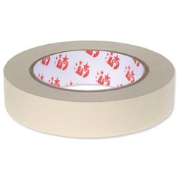 5 Star Office Masking Tape Crepe Paper 25mm x 50m [Pack 6]