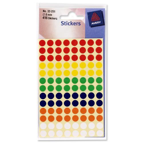 Avery Colour Coding Dot Labels Assorted Ref 32 291 560 Labels 32 291 