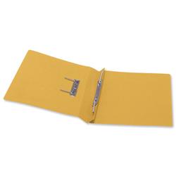 5 Star Office Transfer Spring File Recycled 285gsm Capacity 38mm Foolscap Yellow [Pack 50]