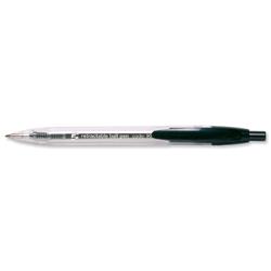 5 Star Office Ball Pen Retractable Medium 1.0mm Tip 0.4mm Line Black [Pack 10]
