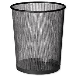Mesh Waste Bin Lightweight Sturdy Scratch Resistant W275xH350mm Black