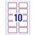 Avery L4786 Name Badge Self-adhesive Labels 80x50mm Red Border Ref L4786-20 - 200 Labels