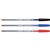 5 Star Office Ball Pen Clear Barrel 1.0mm Tip 0.4mm Line Black [Pack 50]