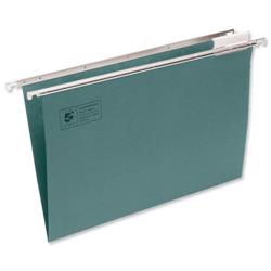 5 Star Office Suspension File Manilla with Tabs and Inserts A4 Green [Pack 50]