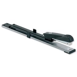 5 Star Office Stapler Long Arm Full Strip 300mm Reach Capacity 20 Sheets Black