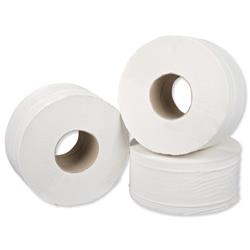 5 Star Facilities Jumbo Toilet Rolls Two-ply Sheet Size 250x92mm Roll Length 200m [Pack 12]