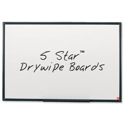 5 Star Office Drywipe Board Lightweight with Fixing Kit and Detachable Pen Tray W600xH450mm