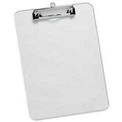 5 Star Office Clipboard Solid Plastic Durable with Rounded Corners A4 Clear