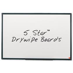 5 Star Office Drywipe Board Lightweight with Fixing Kit and Detachable Pen Tray W900xH600mm