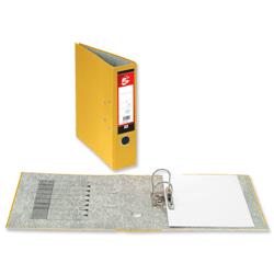 5 Star Office Lever Arch File 70mm Foolscap Yellow [Pack 10]