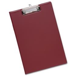 5 Star Office Fold-over Clipboard with Front Pocket Foolscap Red
