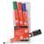 5 Star Office Drywipe Marker Xylene/Toluene-free Bullet Tip 3mm Line Assorted [Wallet 4]