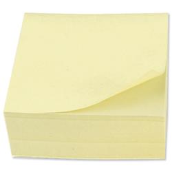 5 Star Office Re-Move Notes Cube Pad of 400 Sheets 76x76mm Yellow