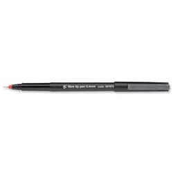 5 Star Office Fibre Tip Pen Medium 0.7mm Tip 0.4mm Line Red [Pack 12]