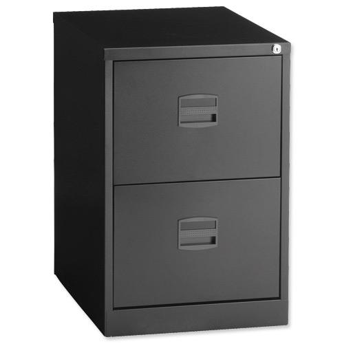 Trexus Filing Cabinet Steel Lockable 2 Drawer W470xd622xh711mm