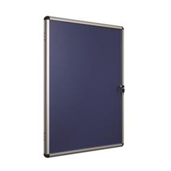 5 Star Office Noticeboard Glazed Lockable Aluminium Trim W900xH600mm