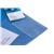 5 Star Office Document Folder Task File Semi-rigid Clear Pocket Front Cover A4 Blue [Pack 5]