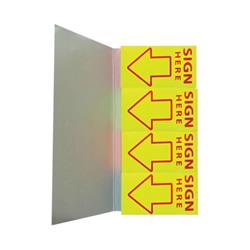 5 Star Office Index Flag Sign Here Yellow [Pack 5]