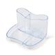 Desk Organiser 4 Compartments 93mm High Crystal Clear